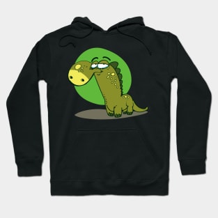 funny dino cartoon style dinosaur illustration Hoodie